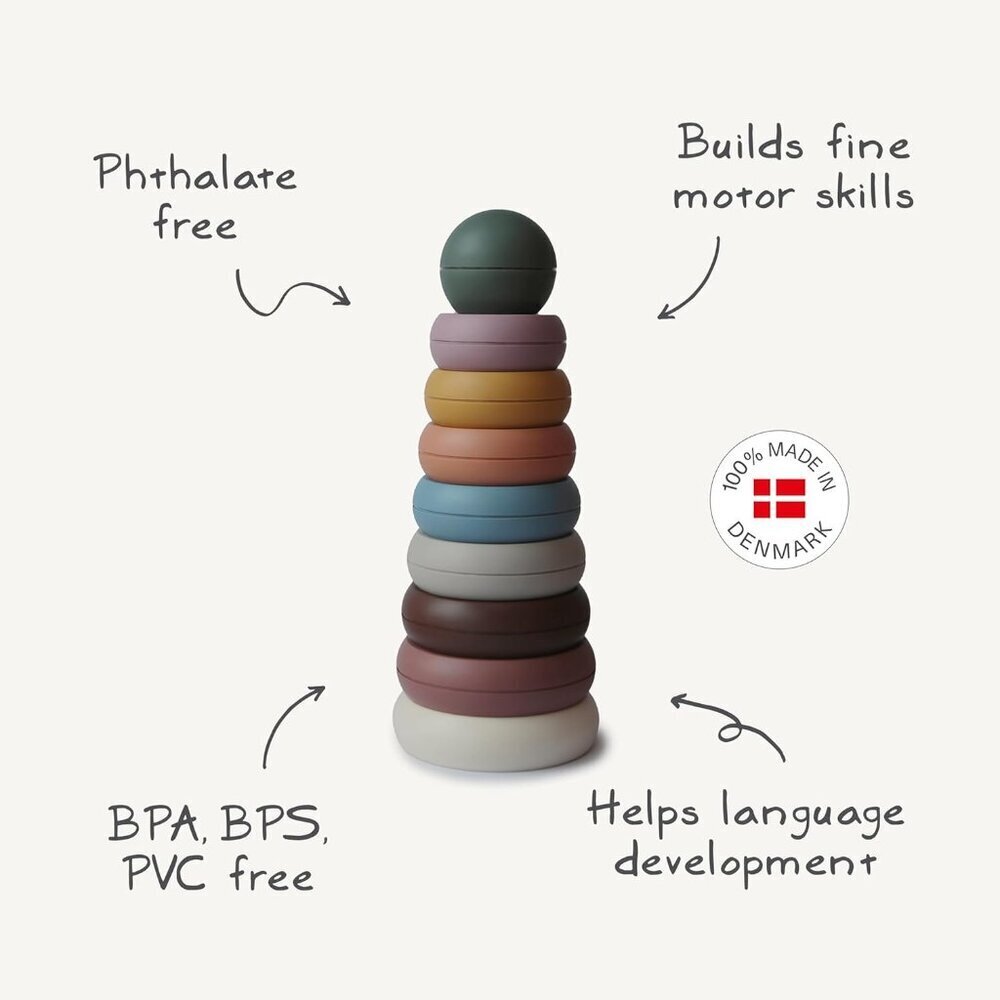 Stacking Rings Toy | Made in Denmark Original - Picture 4 of 10